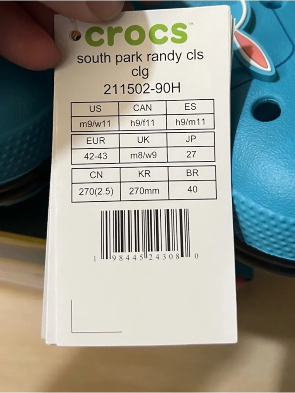 South Park Crocs Randy Marsh Size Men’s 9 /Women’s 11